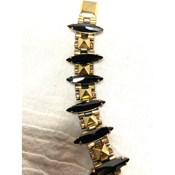 Beautiful Iosselliani Bracelet, w/original Box, Black & Gold Tone, Rare Find. - Picture 9 of 9